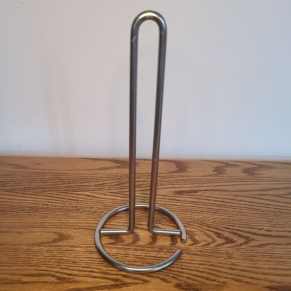 Home Basics Simplicity Collection Satin Nickel Paper Towel Holder Kitchen - Picture 2 of 11